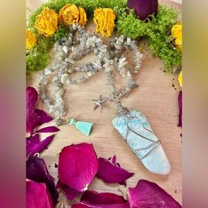 Handmade Labradorite & Larimar Necklace